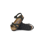 Kumba Soft Footbed Black Nubuck Leather Sandals
