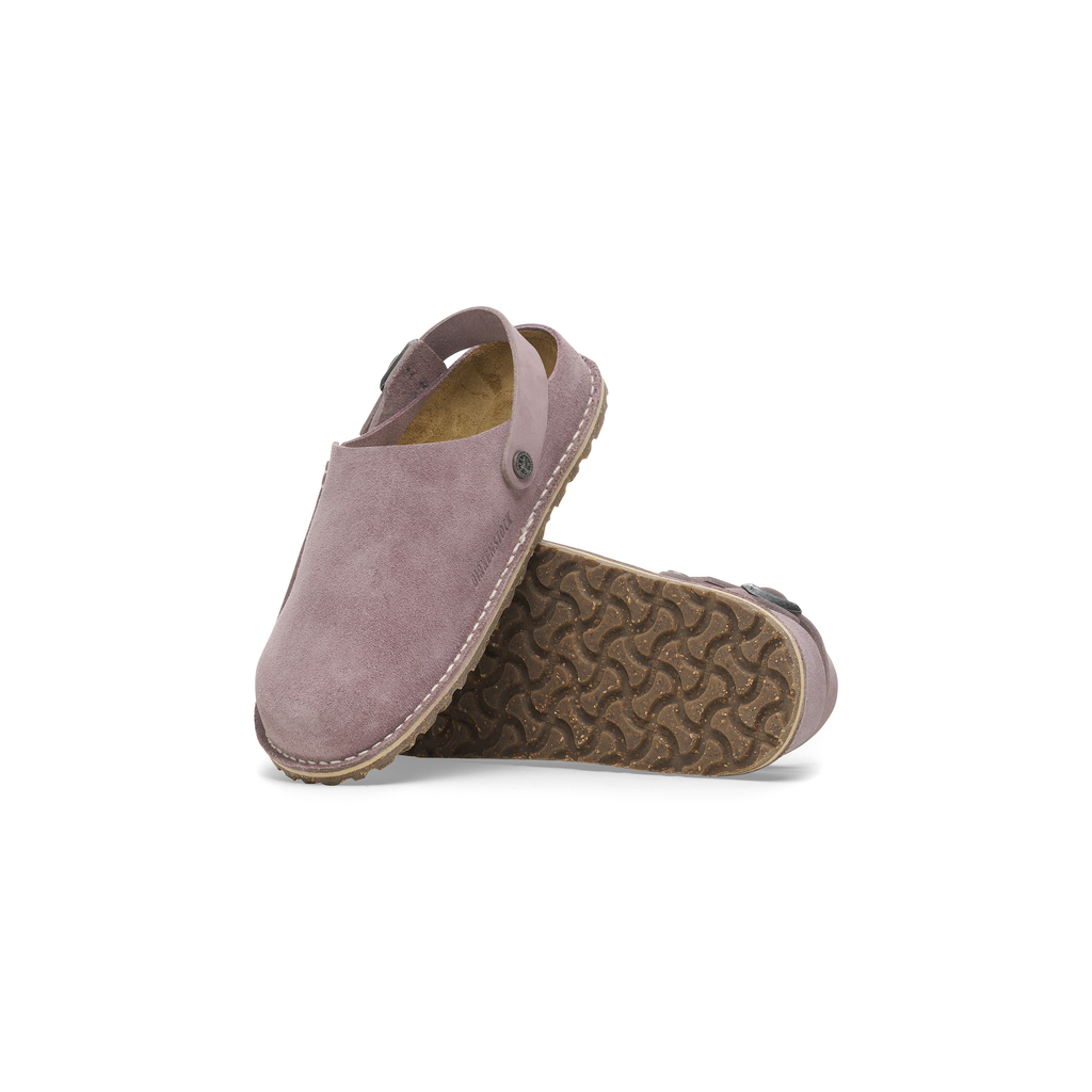 Lutry Premium Faded Purple Suede Leather Clogs