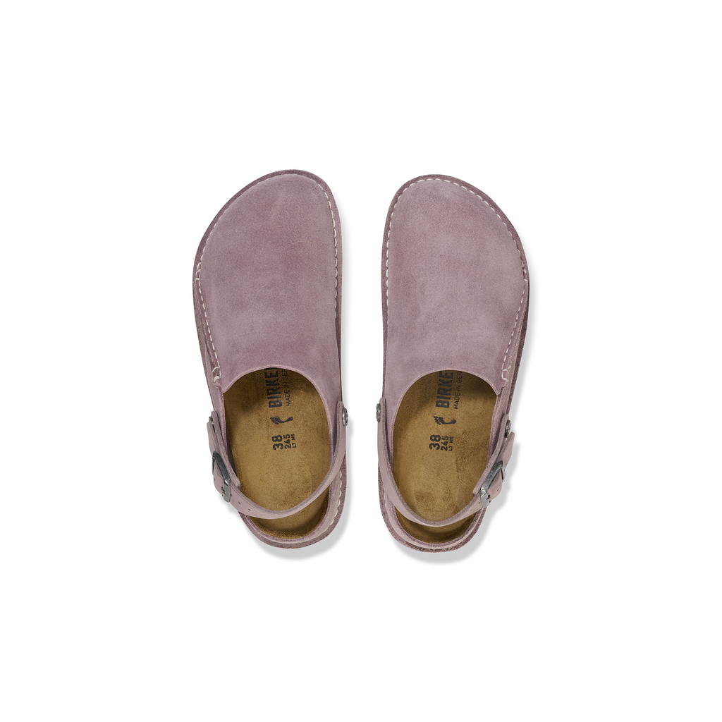Lutry Premium Faded Purple Suede Leather Clogs