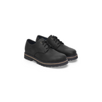 Highwood Lace Low Black Oiled Leather Shoes