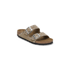 Arizona Rivet Taupe Suede Leather Sandals