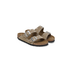 Arizona Rivet Taupe Suede Leather Sandals