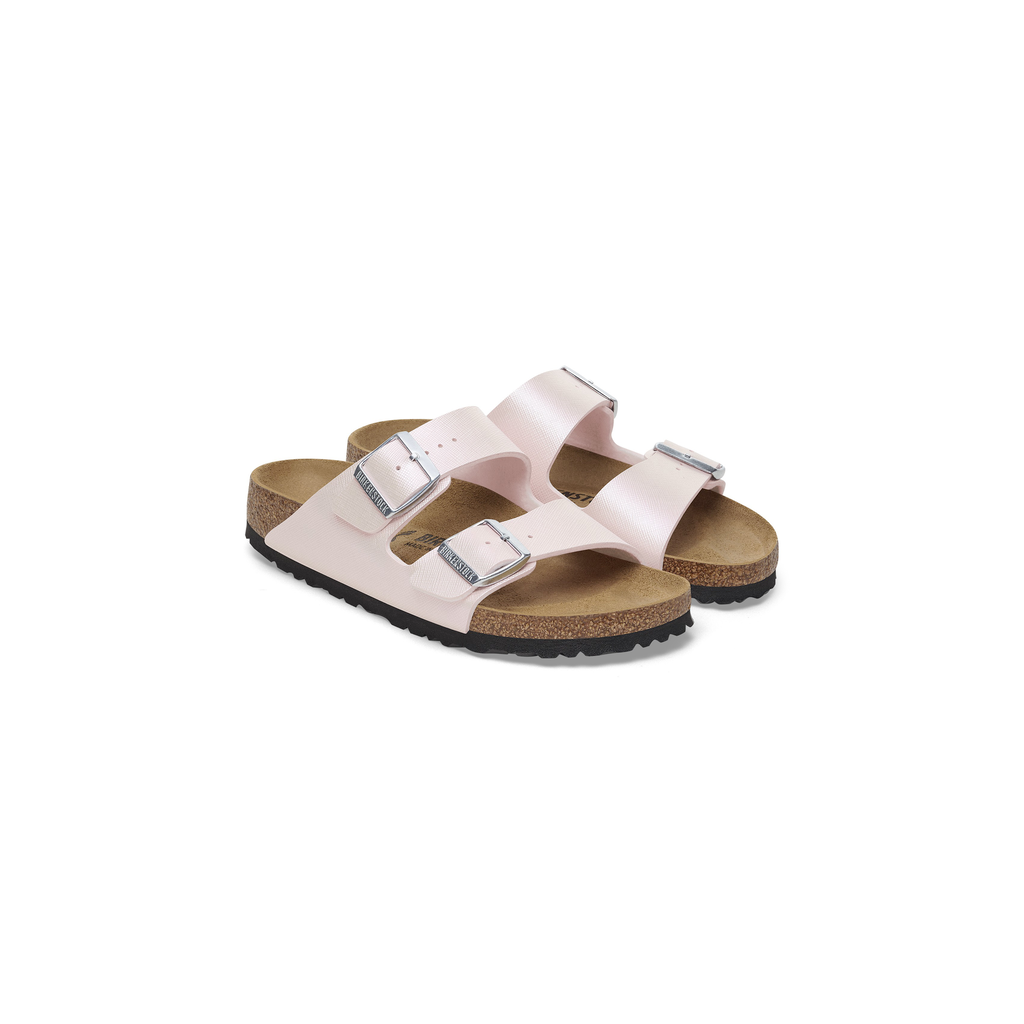 Arizona Saffiano Iridescent Light Rose Birko-Flor Sandals