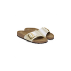 Catalina Cushion Buckle Graceful Pearl White Birko-Flor Sandals