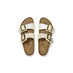 Sydney Cushion Buckle Graceful Pearl White Birko-Flor Sandals