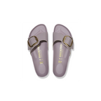 Madrid Hammertone Buckle High Shine Fade Purple Natural Leather Sandals