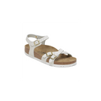 Kumba Antique White Nubuck Leather Sandals