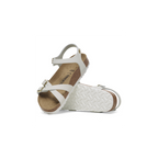 Kumba Antique White Nubuck Leather Sandals