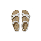 Kumba Antique White Nubuck Leather Sandals