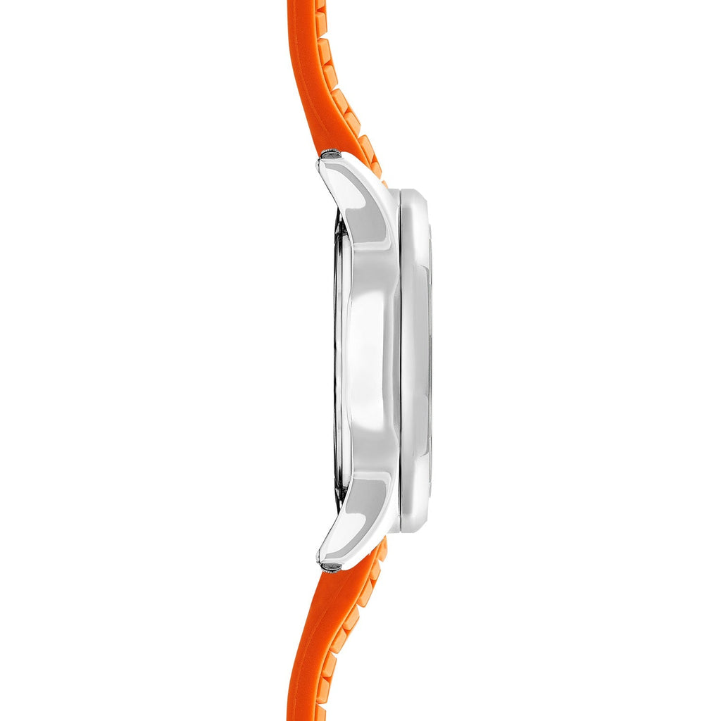 Sekonda Octaire Mens Black Dial Watch With Orange Silicone Strap 40mm