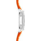 Sekonda Octaire Mens Black Dial Watch With Orange Silicone Strap 40mm