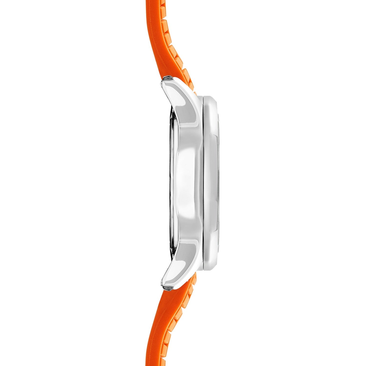 Sekonda Octaire Mens Black Dial Watch With Orange Silicone Strap 40mm