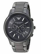 Emporio Armani Men's Chronograph Watch Ceramica Black