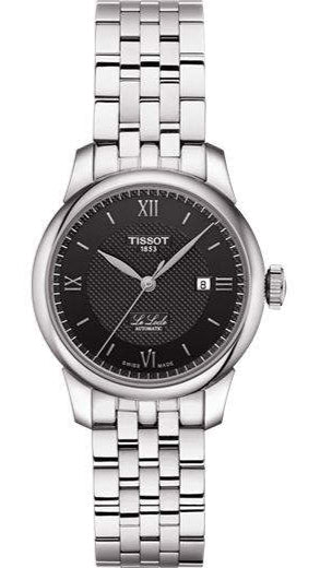 Tissot Le Locle Automatic Lady Black Dial Silver Steel Strap Watch For Women - T006.207.11.058.00