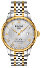 Tissot T Classic Le Locle Powermatic 80 Silver Dial Two Tone Steel Strap Watch For Men - T0064072203301