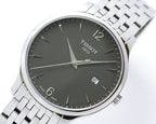 Tissot T Classic Tradition Grey Dial Silver Steel Strap Watch For Men - T063.610.11.067.00