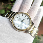 Tissot T Classic Carson Quartz White Dial Two Tone Steel Strap Watch for Men - T085.410.22.013.00