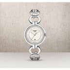 Tissot T Trend Flamingo Mother of Pearl Dial Silver Steel Strap Watch for Women - T094.210.11.116.00