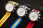 Tissot Quickster Chronograph NBA Miami Heat Edition White Dial Two Tone NATO Strap Watch for Men - T095.417.17.037.08