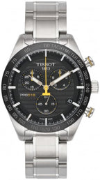 Tissot PRS 516 Chronograph Black Dial Silver Steel Strap Watch For Men - T100.417.11.051.00
