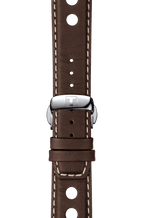 Tissot PRS 516 Chronograph Blue Dial Brown Leather Strap Watch For Men - T100.417.16.041.00
