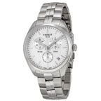 Tissot T Classic PR 100 Chronograph Silver Dial Silver Steel Strap Watch For Men - T101.417.11.031.00