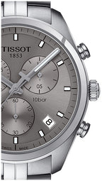 Tissot PR 100 Chronograph Grey Dial Silver Steel Strap Watch for Men - T101.417.11.071.00