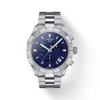 Tissot PR 100 Sport Quartz Chronograph Blue Dial Silver Steel Strap Watch For Men - T101.617.11.041.00