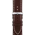 Tissot PR 100 Sport Quartz Chronograph Silver Dial Brown Leather Strap Watch For Men - T101.617.16.031.00