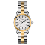 Tissot T Wave Quartz Mother of Pearl Dial Two Tone Steel Strap Watch for Women - T112.210.22.113.00