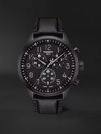 Tissot Chrono XL Vintage Black Dial Black Leather Strap Watch For Men - T116.617.36.052.00