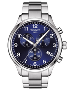 Tissot T Sport Chrono XL Classic Blue Dial Silver Steel Strap Watch For Men - T116.617.11.047.01