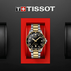 Tissot Seastar 1000 Black Dial Two Tone Steel Strap Watch For Men - T120.410.22.051.00