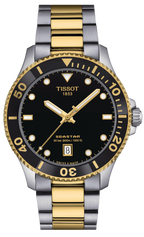 Tissot Seastar 1000 Black Dial Two Tone Steel Strap Watch For Men - T120.410.22.051.00