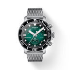 Tissot Seastar 1000 Chronograph Green Dial Silver Mesh Bracelet Watch For Men - T120.417.11.091.00