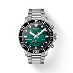 Tissot Seastar 1000 Chronograph Green Dial Silver Steel Strap Watch For Men - T120.417.11.091.01
