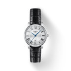 Tissot Carson Premium Lady Silver Dial Black Leather Strap Watch For Women - T122.210.16.033.00