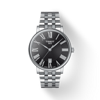 Tissot Carson Premium Black Dial Silver Steel Strap Watch For Men - T122.410.11.053.00