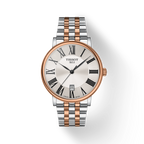 Tissot T Classic Carson Premium Silver Dial Two Tone Steel Strap Watch For Men - T122.410.22.033.00