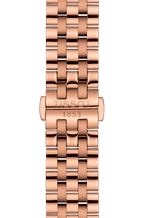 Tissot T Classic Carson Premium Automatic White Dial Rose Gold Steel Strap Watch for Men - T122.407.33.031.00