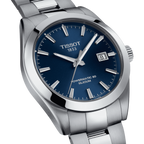 Tissot Gentlemen Powermatic 80 Silicium Blue Dial Silver Steel Strap Watch For Men - T127.407.11.041.00