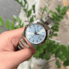 Tissot Gentleman Powermatic 80 Silicium Ice Blue Silver Steel Strap Watch For Men - T127.407.11.351.00