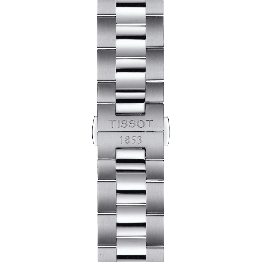Tissot Gentleman Powermatic 80 Silicium Ice Blue Silver Steel Strap Watch For Men - T127.407.11.351.00