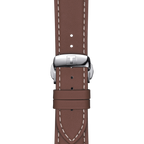 Tissot Gentlemen Powermatic 80 Silicium Blue Dial Brown Leather Strap Watch For Men - T127.407.16.041.00