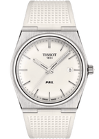 Tissot PRX 40 White Dial White Rubber Strap Watch For Men -  T137.410.17.011.00