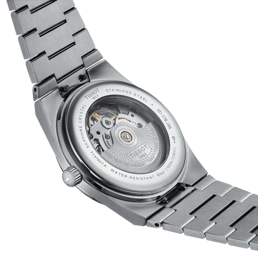 Tissot PRX Powermatic 80 Silver Dial Silver Steel Strap Watch For Men - T1374072203100