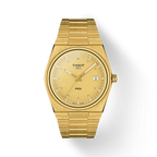 Tissot PRX Powermatic 80 Gold Dial Gold Steel Strap Watch for Men - T137.207.33.021.00