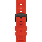 Tissot T Race Chronograph Black Dial Red Rubber Strap Watch For Men - T141.417.37.057.01