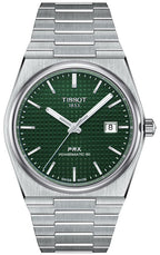 Tissot PRX Powermatic 80 Green Dial Silver Steel Strap Watch For Men - T137.407.11.091.00