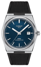 Tissot PRX Powermatic 80 Blue Dial Black Rubber Strap Watch for Men - T137.407.17.041.00